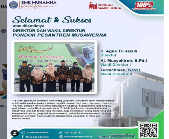 Pelantikan Direktur dan Wakil Direktur Pondok Pesantren Musawerna