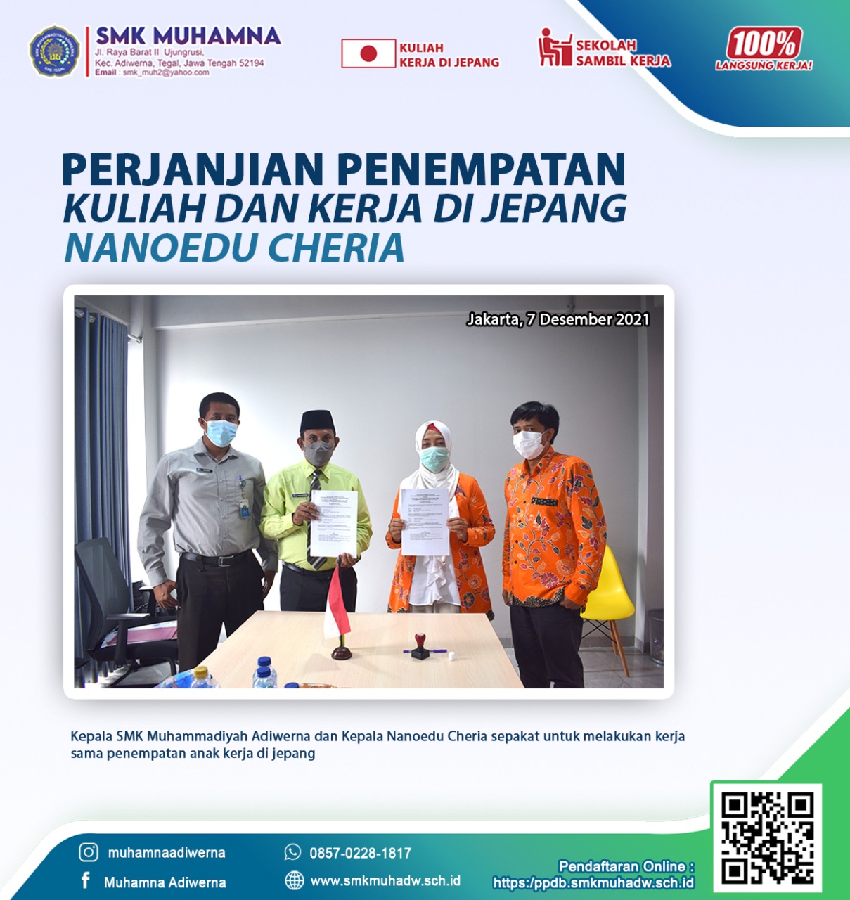 Perjanjian Penempatan Kuliah dan Kerja di Jepang dengan Nanoedu Cheria