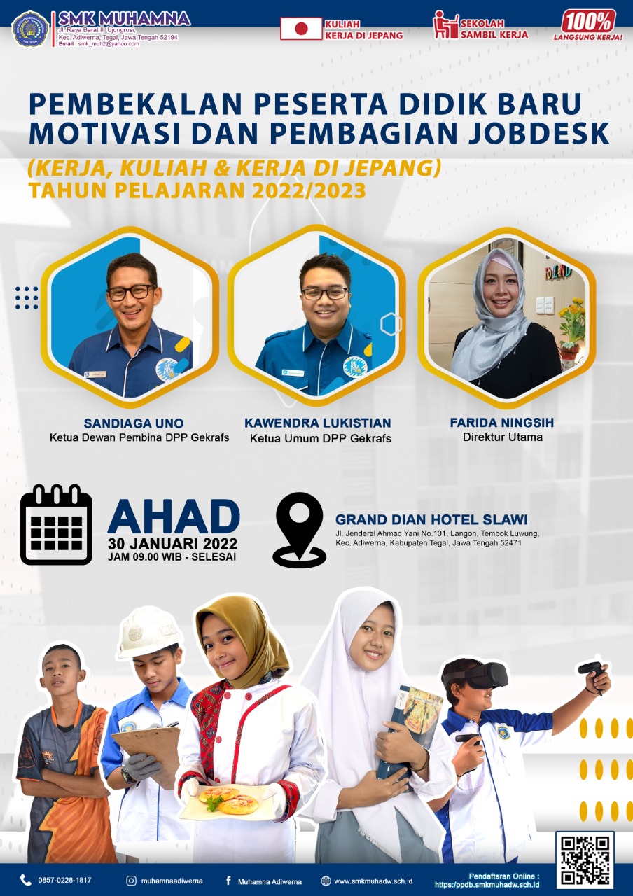 Pembekalan Peserta Didik Baru 2022/2023 di Grand Dian Hotel Slawi